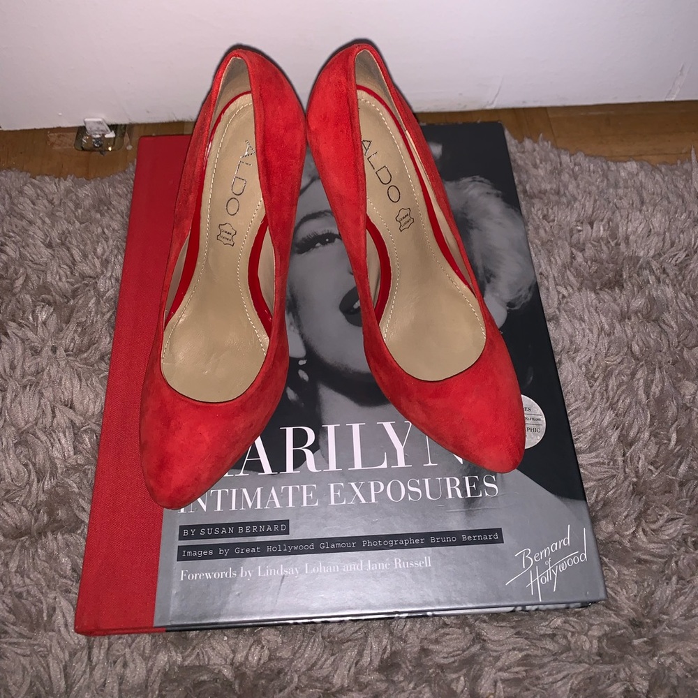 Aldo Red Suede Heels